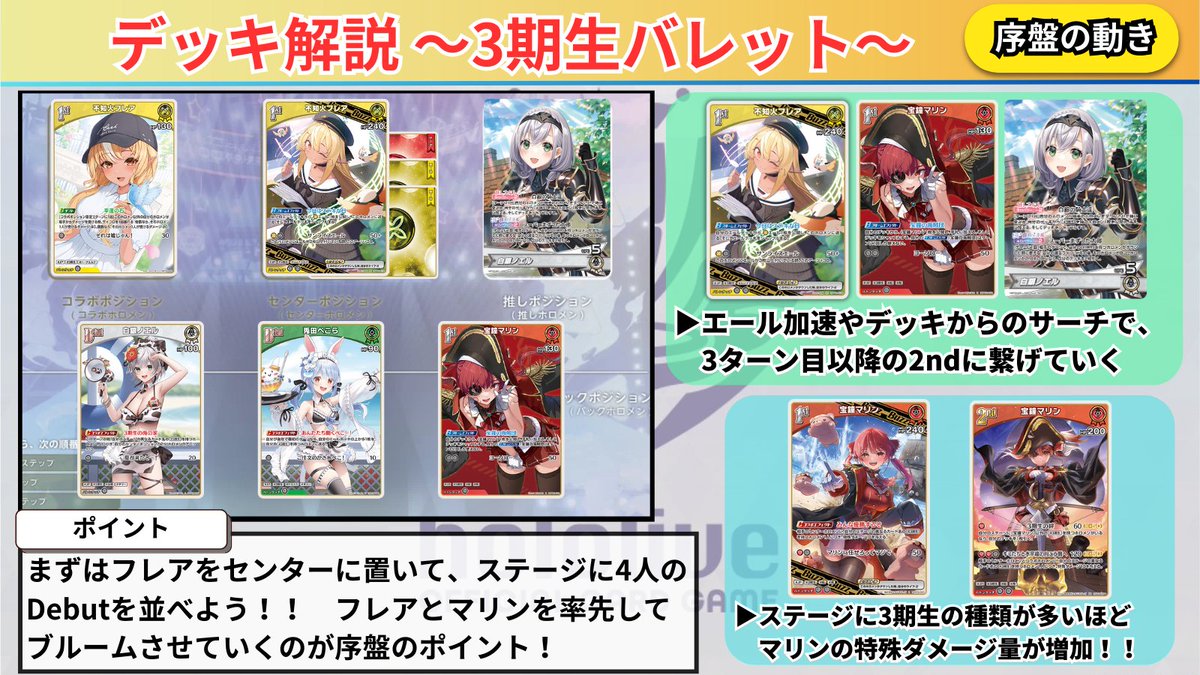 ホロカ 3期生4人を採用したデッキを紹介‼️ ～🏴👯3期生バレット