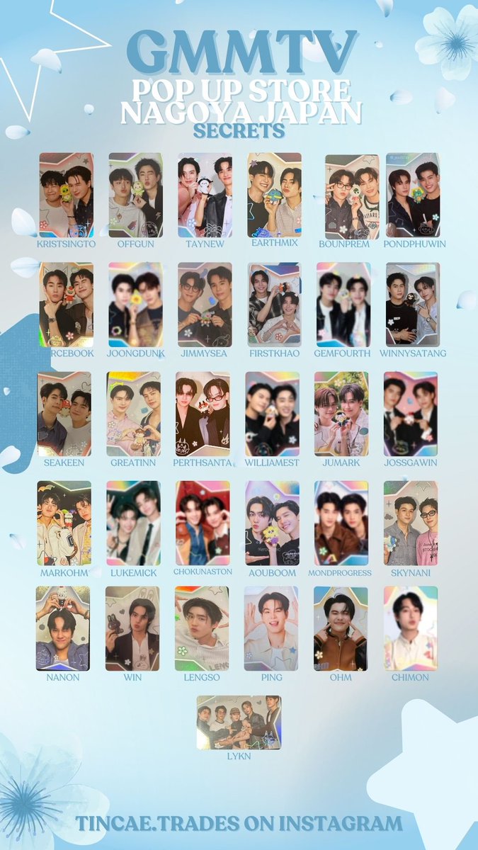 REGULAR NAGOYA POP UP STORE IN JAPAN PHOTOCARD TEMPLATE COMPLETED