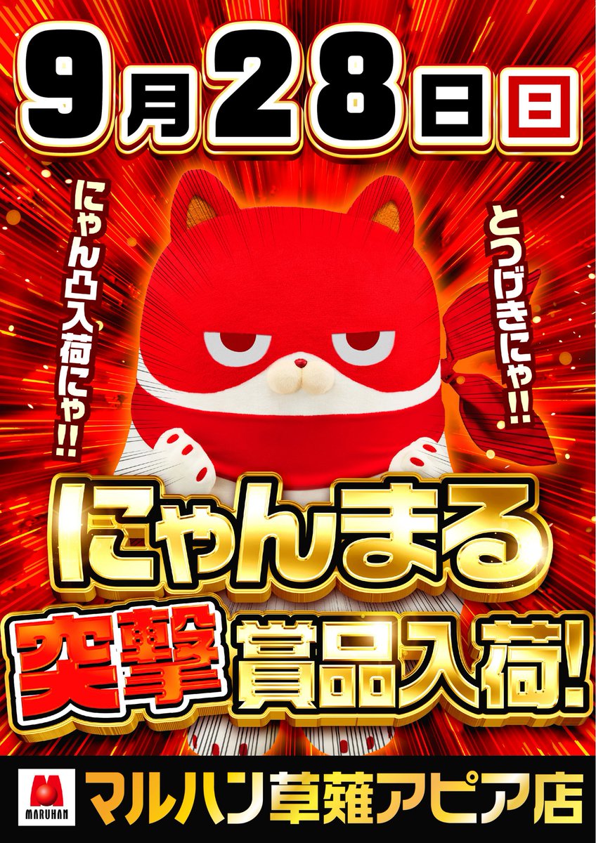 こんばんは‼ ひろゆきです🐱🐱🐱 さぁ明日28日（日）は⁉ ✨アピア