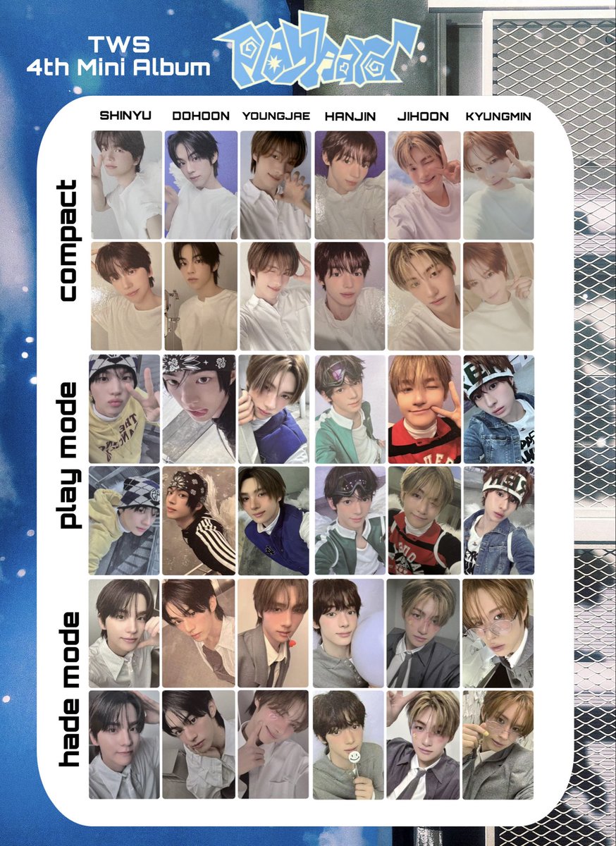 TWS 투어스 4th mini album play hard トレカ 포카 封入 mode compact