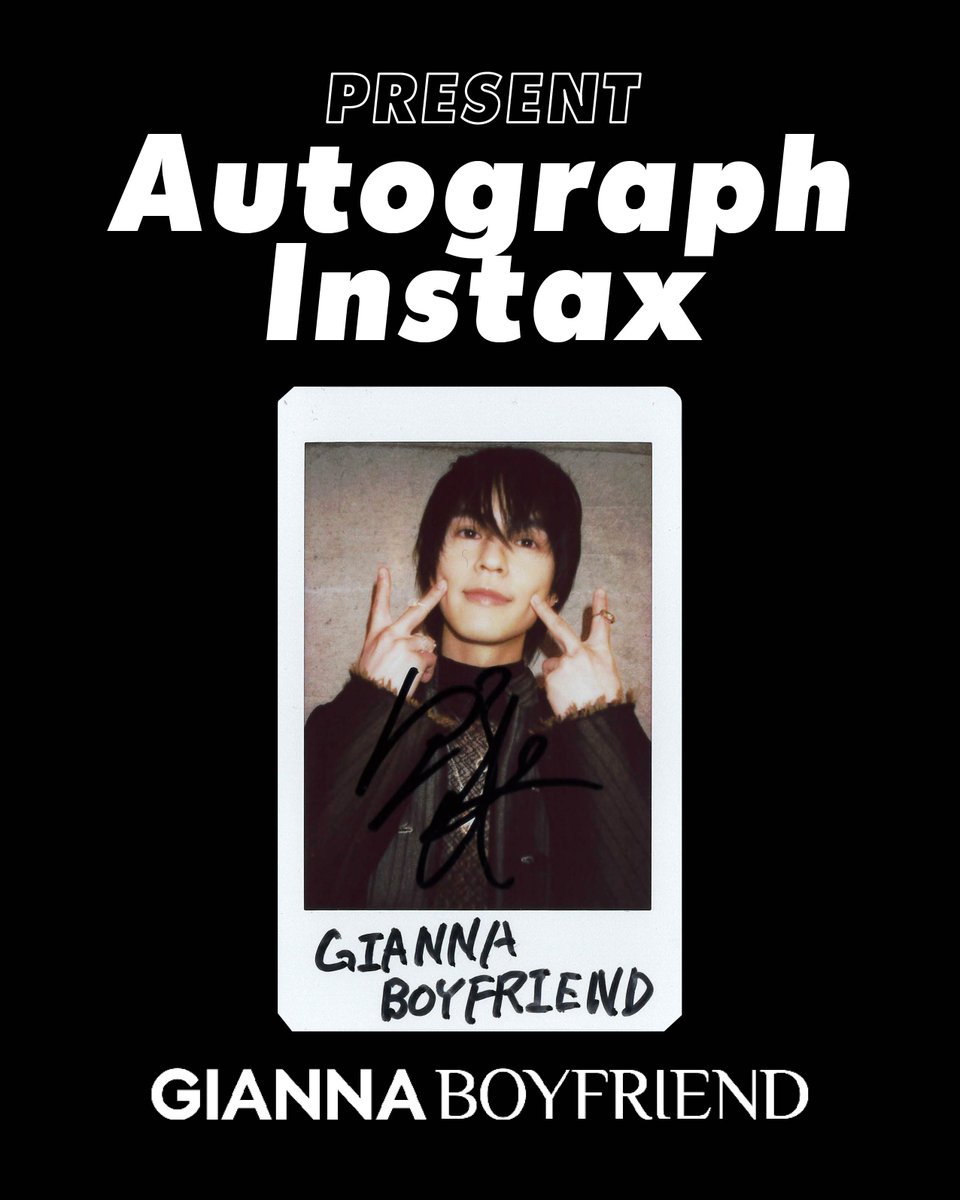 GIANNA BOYFRIEND 08に登場頂いた 奥野壮さん のサイン入りチェキ
