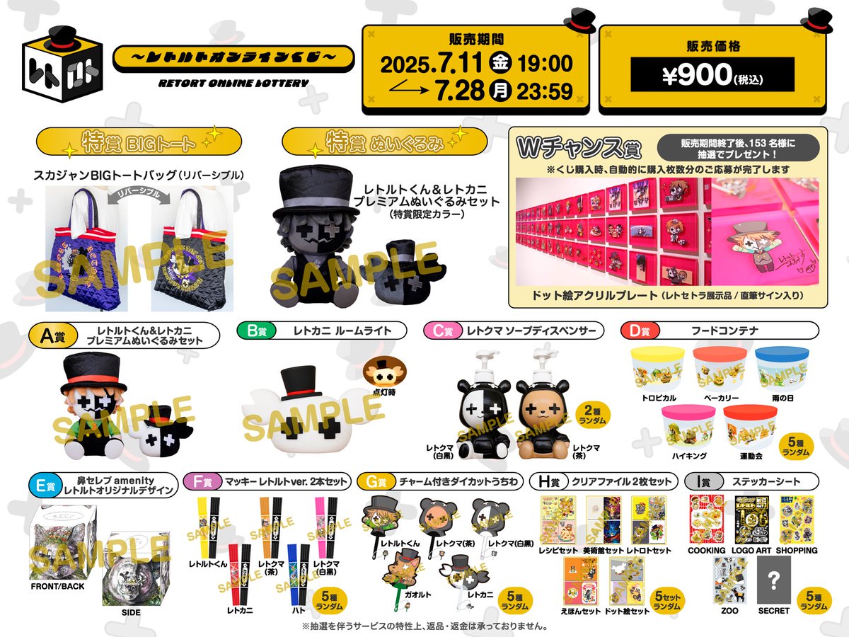 レトロト Wチャンス賞 アクリルパネル レトルト オンラインくじ 初の