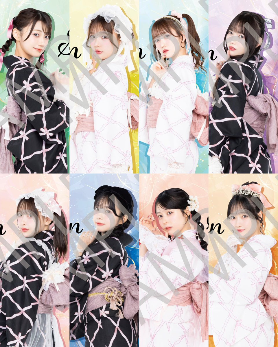 SAMPLE】見返り美人の皆さん👘 💛古澤里紗❤️佐野愛花 💚板倉可奈