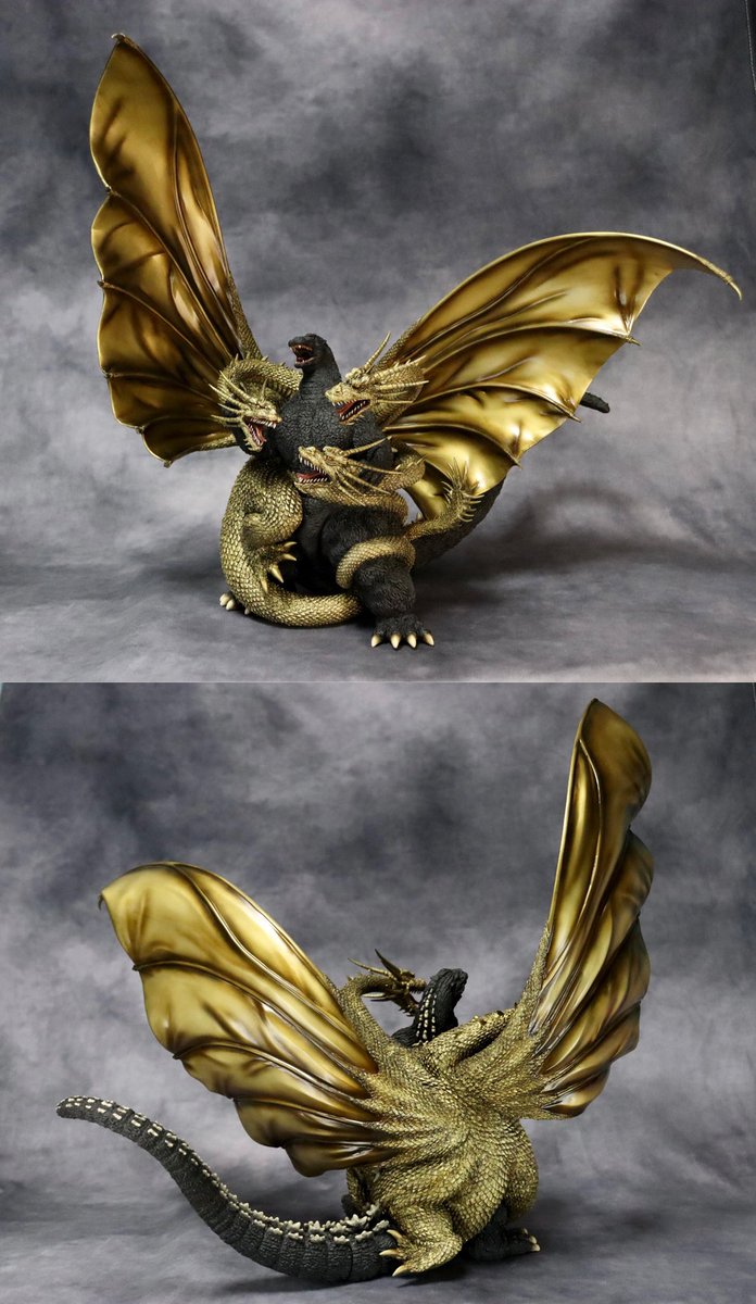 酒井ゆうじ造型工房 ゴジラVSキングギドラ(巻きギドラ)」完成。 依頼者