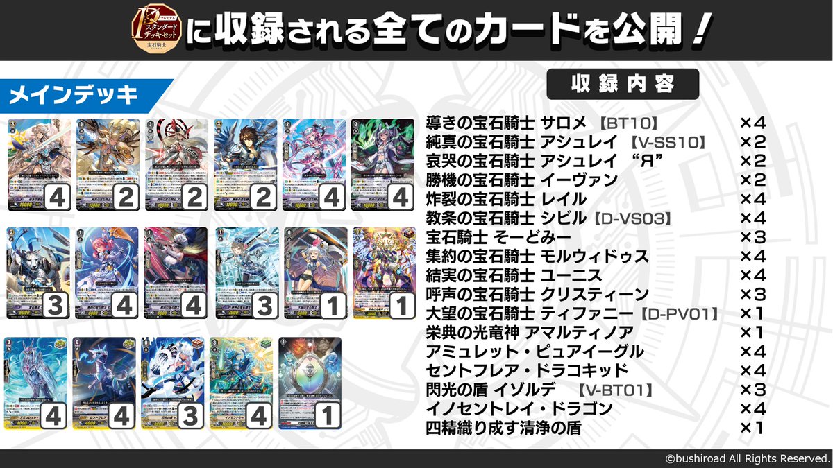 週ヴァン】 💎Pスタンダードデッキセット 宝石騎士💎 収録される