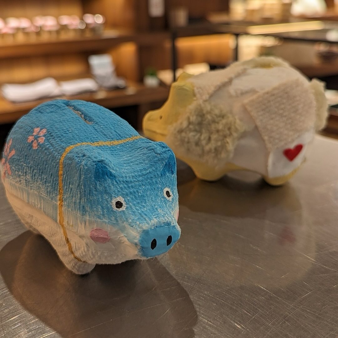 横浜古物】貯金箱 茶つみ娘 ひえつき子守 ソフビ ・・・全2点 n 貯金箱