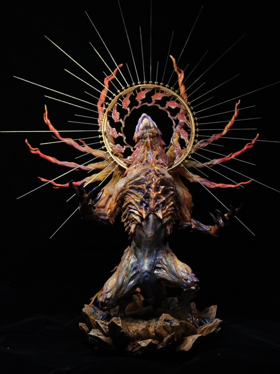 地啼龍アンイシュワルダ 原型:Arsene（me） 塗装:@maotou33 全高50cm