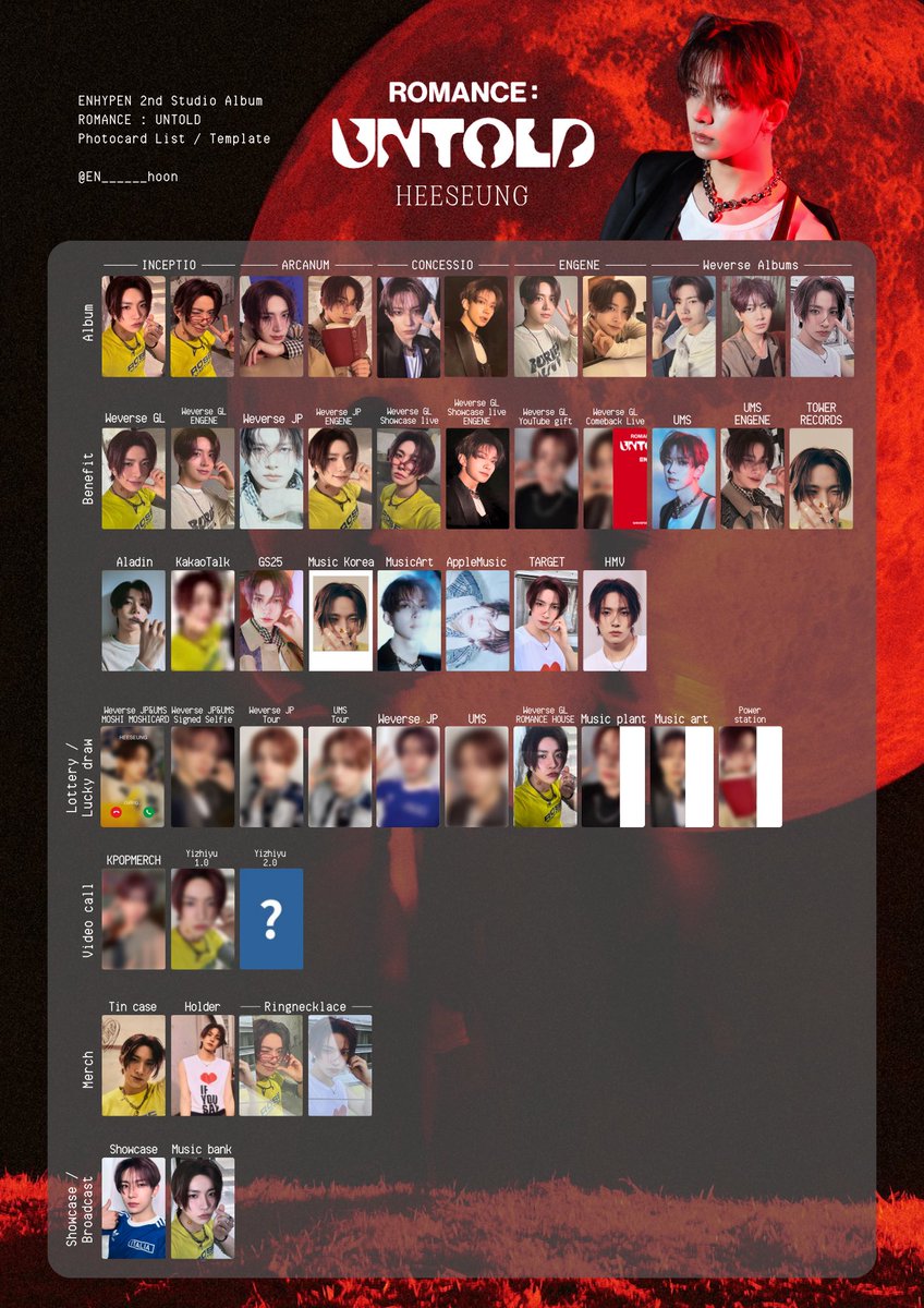 🍥⸝꙳ ⁡ ENHYPEN 2nd Studio Album ROMANCE : UNTOLD ⁡ HEESEUNG