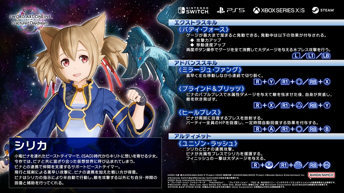 ◥◣#SAOFD キャラクタースキル紹介➃◢◤ 🔴#リズベット ＜FIGHTER