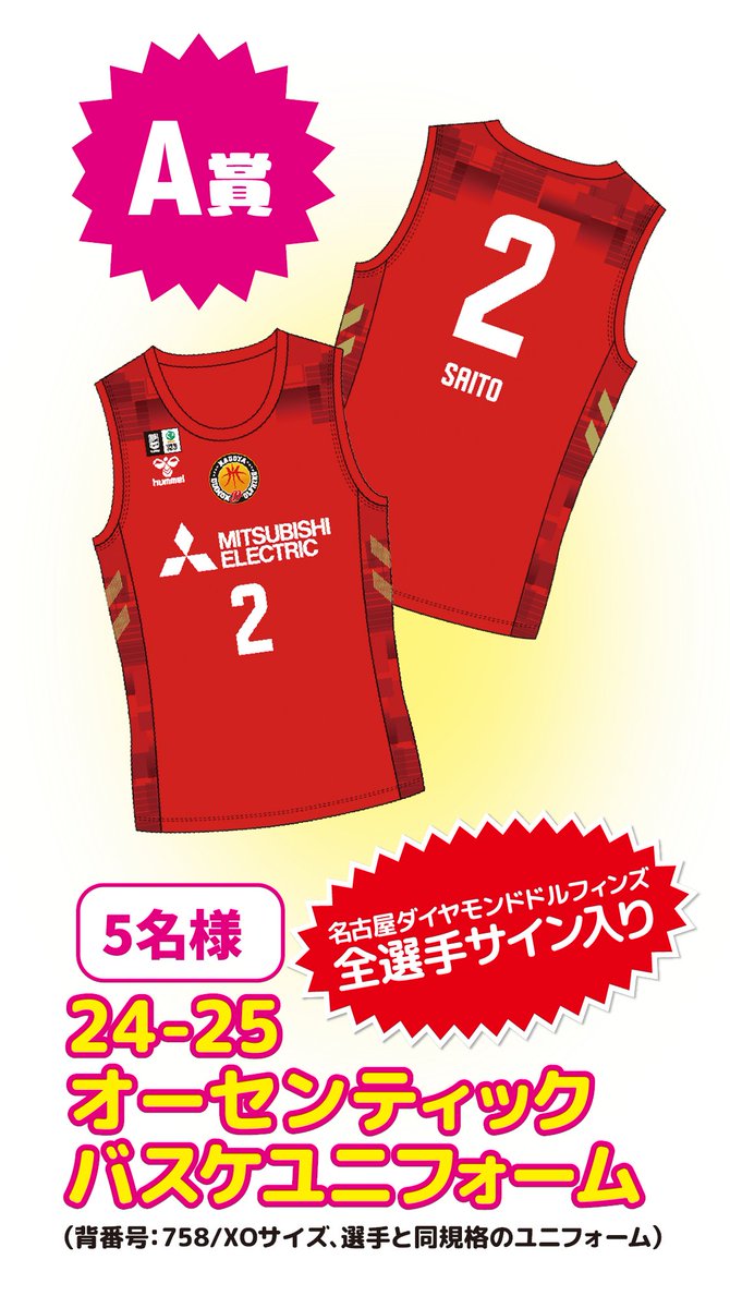 名古屋ダイヤモンドドルフィンズ 全選手サイン入りオーセンティック