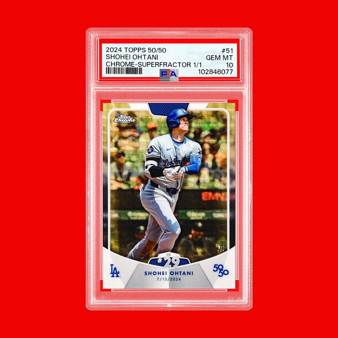 𝙅𝙐𝙎𝙏 𝙂𝙍𝘼𝘿𝙀𝘿 ⚾ PSA日本支社で鑑定された #大谷翔平 1/1