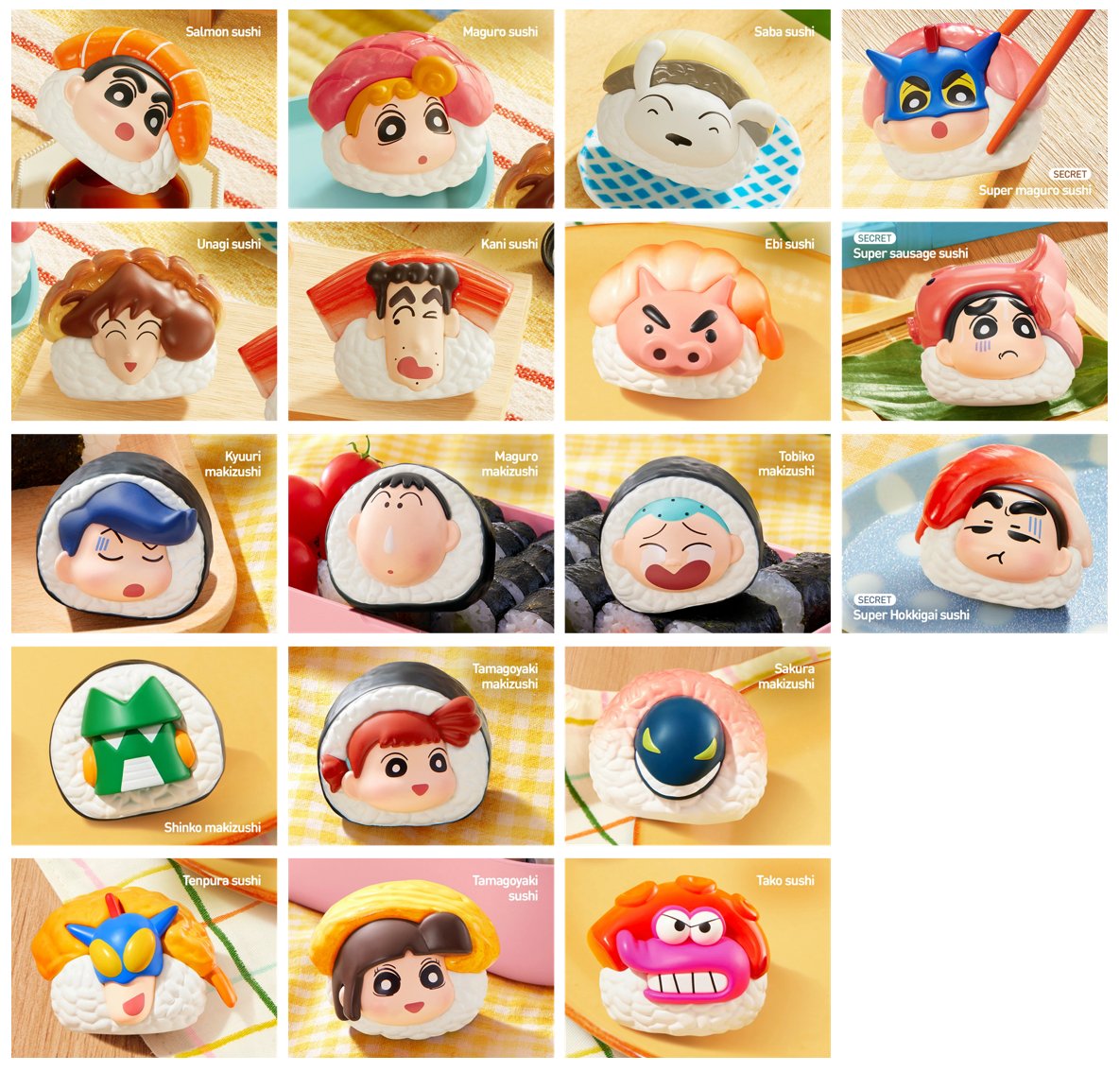 🖍️新商品🖍️＃pr クレヨンしんちゃんたちがまさかのお寿司に