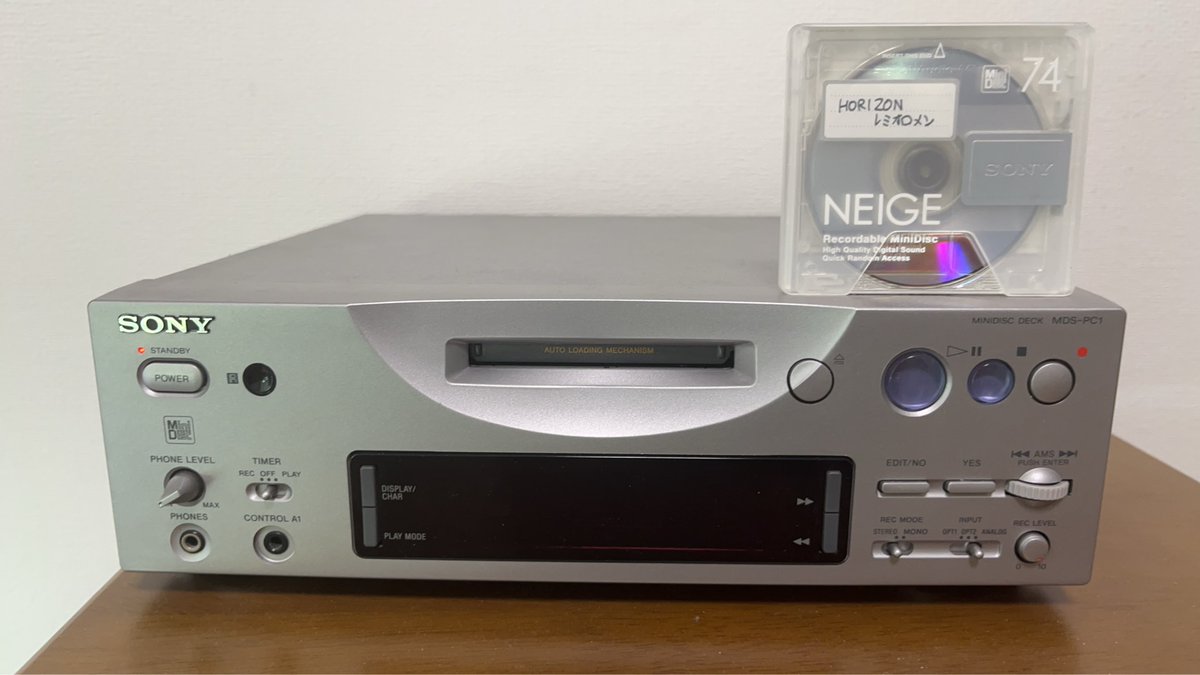 昔に買ったMDデッキを発掘した SONY MDS-PC1 「録音不可」の状態で2200