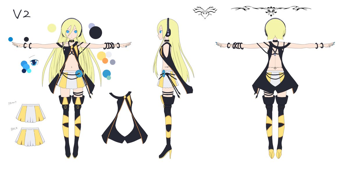 4月19日の #V3Lily14th に向けて、三面図をより正確にアップデートしま