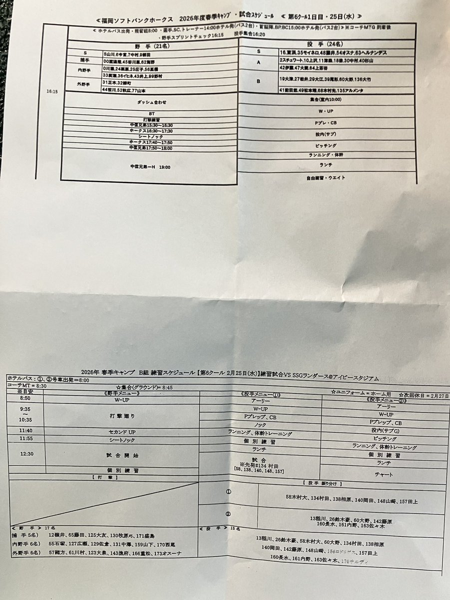 宮崎キャンプ情報】 おはようございます 宮崎はB組練習試合が行われ
