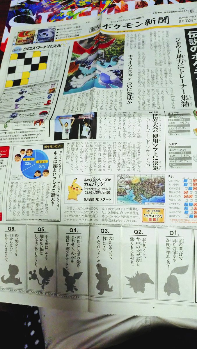 ポケモンHGSS発売日に出た新聞広告手に入った！ これもう一生手に入ら