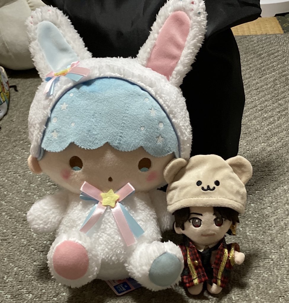 リトルツインスターズふたご うさぎBIGぬいぐるみのキキのプライズ届い