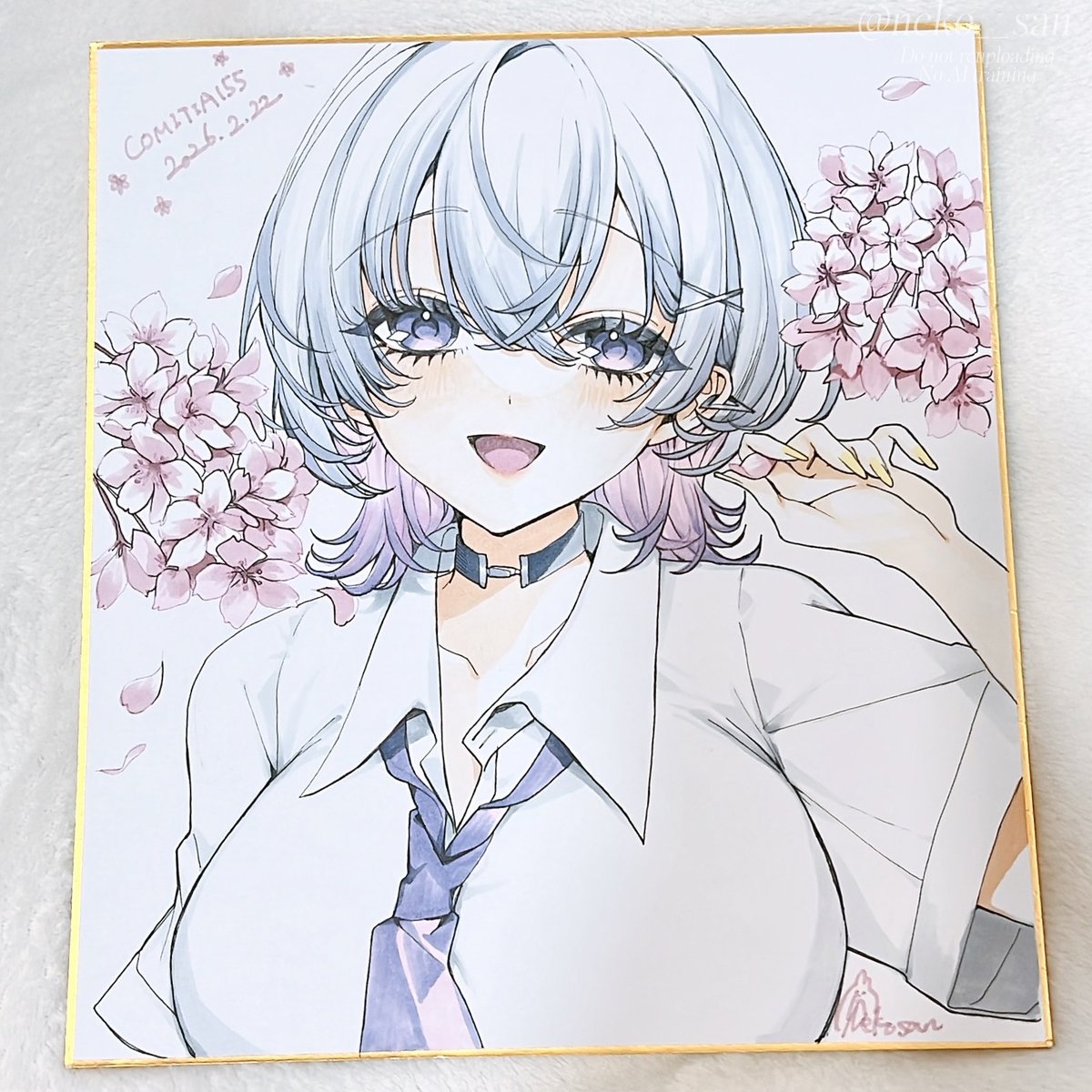 コミティアに持っていく手描き色紙です✍️大サイズです #COMITIA155