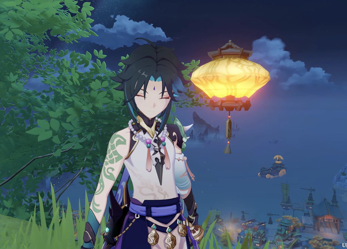 この魈の笑顔が見られて最高でした 海灯祭を祝して！！！ #原神 #魈