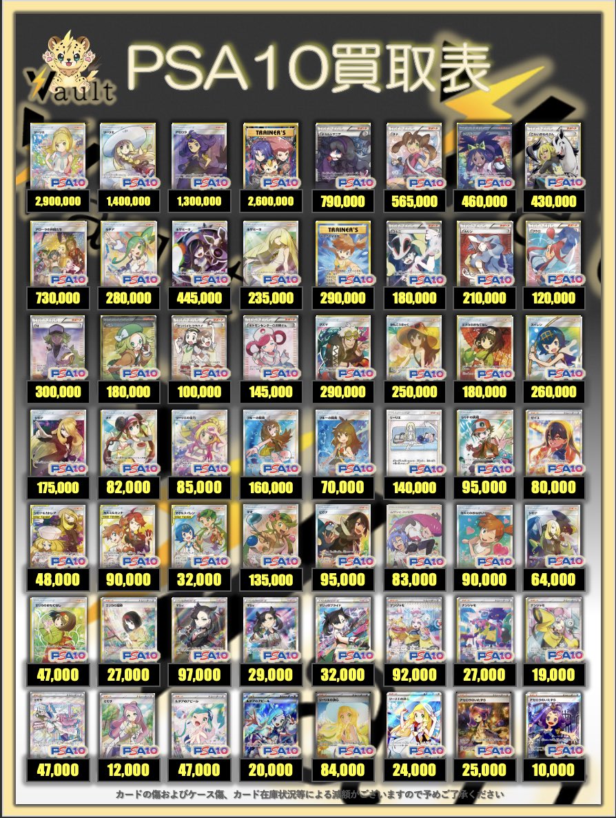 ポケカPSA10強化買取】⚡️2/23更新 ポケカPSA10の買取表になります