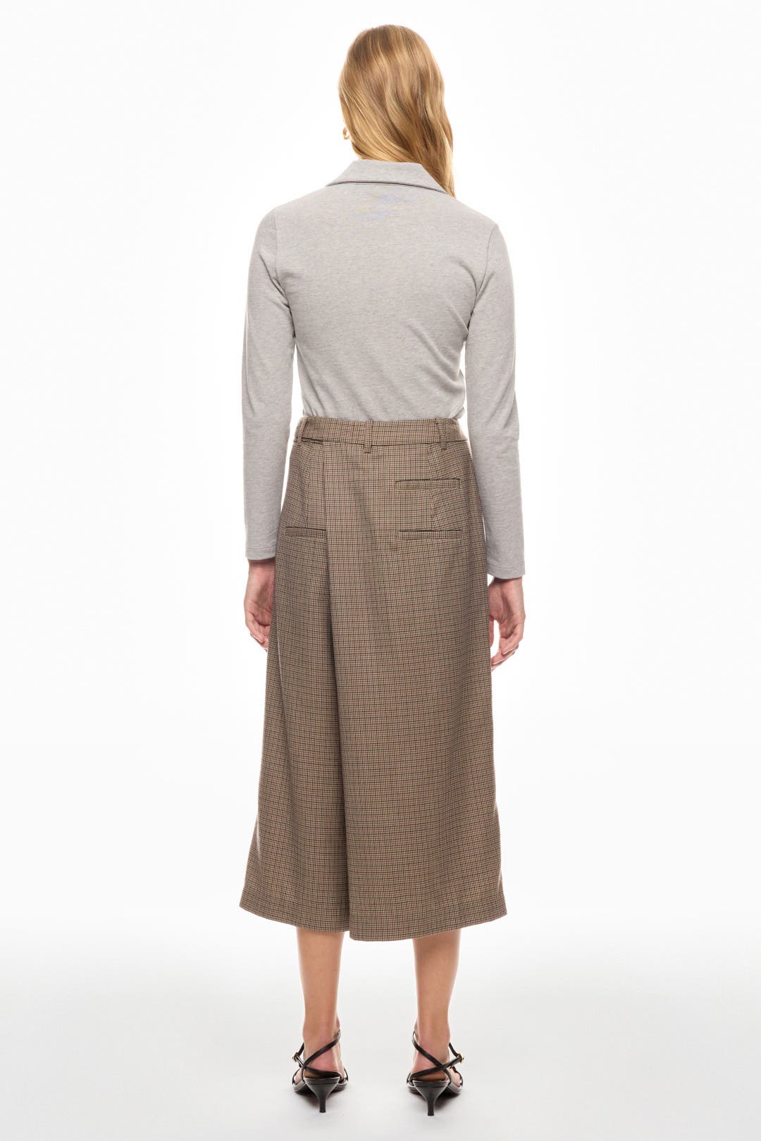 Thomas Menswear Check Wrap Culotte Skirt by Tibi | Rent the Runway