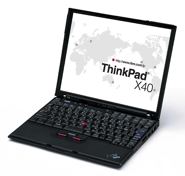 日本IBM、低電圧版Pentium M 1.2GHz搭載の「ThinkPad X40」