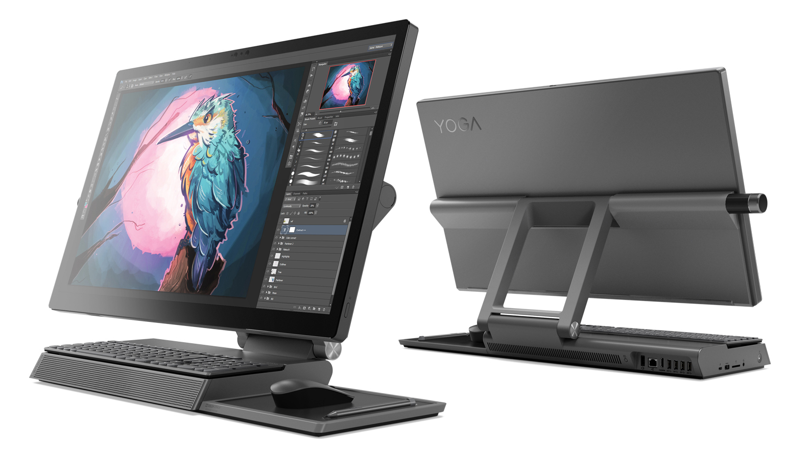 レノボ、液タブ的にも使える27型4K一体型PC「Yoga A940」 - PC Watch
