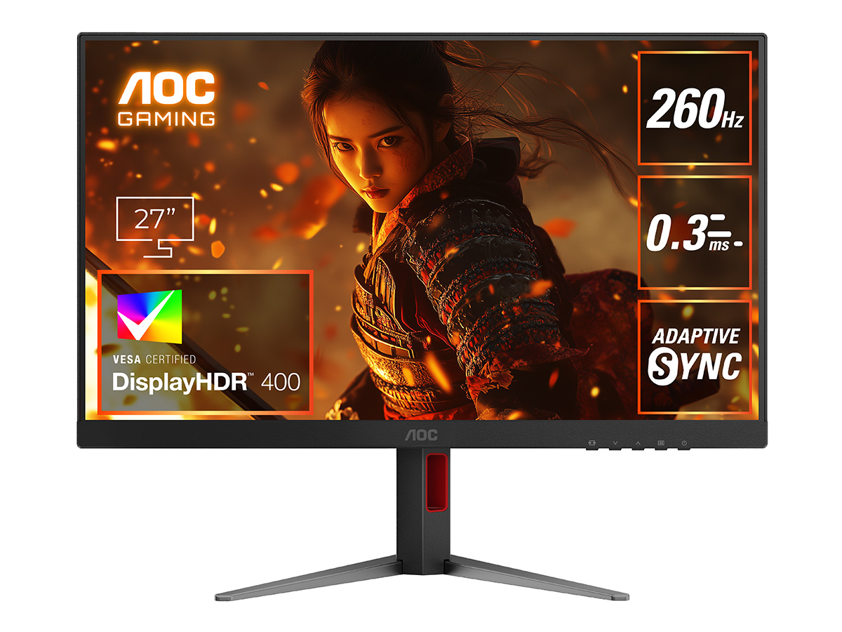 AOC、4万円切りの260Hz/WQHD表示対応27型ゲーミングモニター - PC Watch
