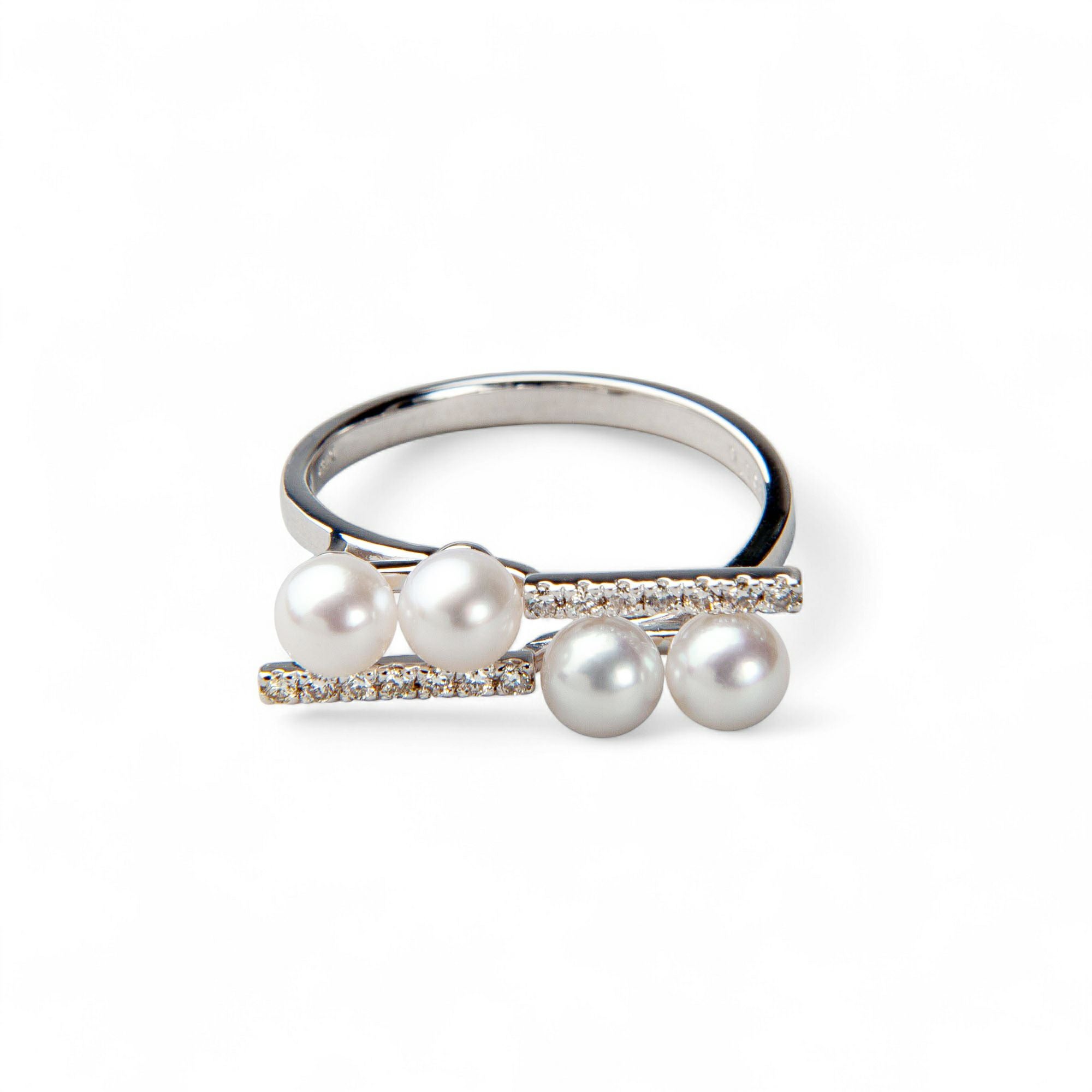 WEB限定】あこや真珠 リング4.0-4.5mm K18WG/K18YG | あこや真珠リング