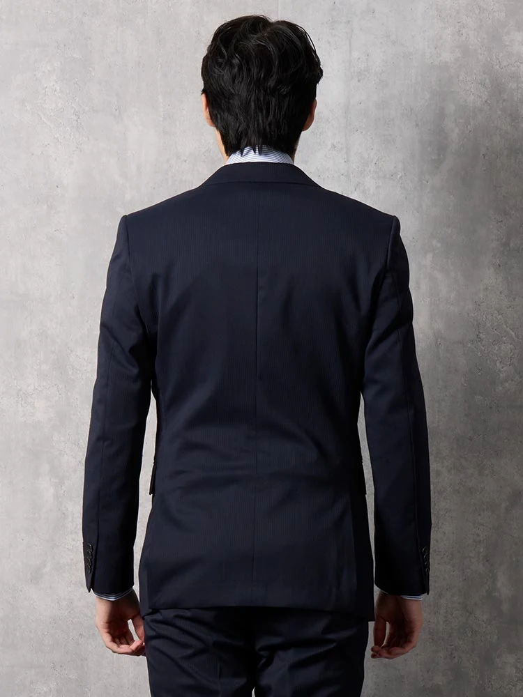 上下洗える/SOLOTEX】定番ツーパンツスーツ シャドウストライプ