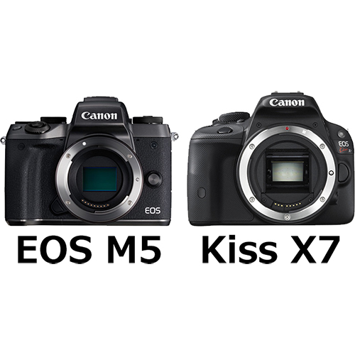 EOS M5」と「EOS Kiss X7」の違い - フォトスク