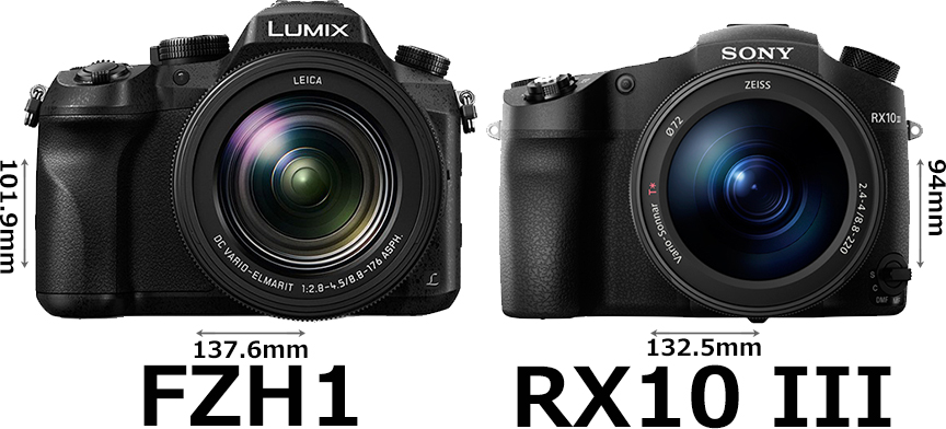 LUMIX DMC-FZH1」と「RX10 III」の違い - フォトスク