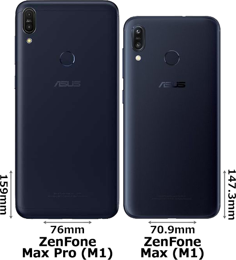 ZenFone Max Pro (M1)」と「ZenFone Max (M1)」の違い - フォトスク