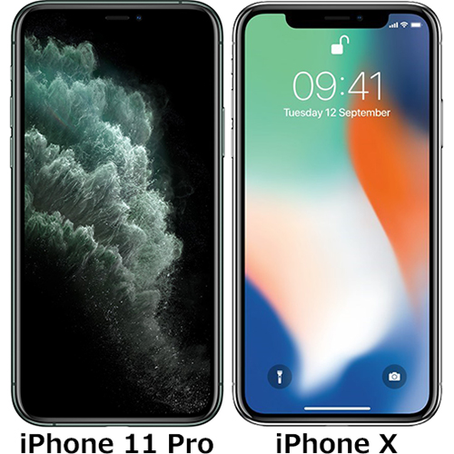 iPhone 11 Pro」と「iPhone X」の違い - フォトスク