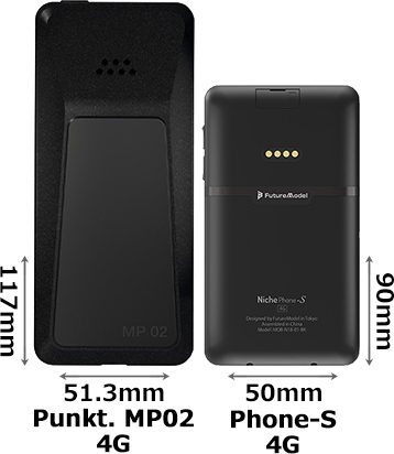 Punkt. MP02 4G」と「NichePhone-S 4G」の違い - フォトスク