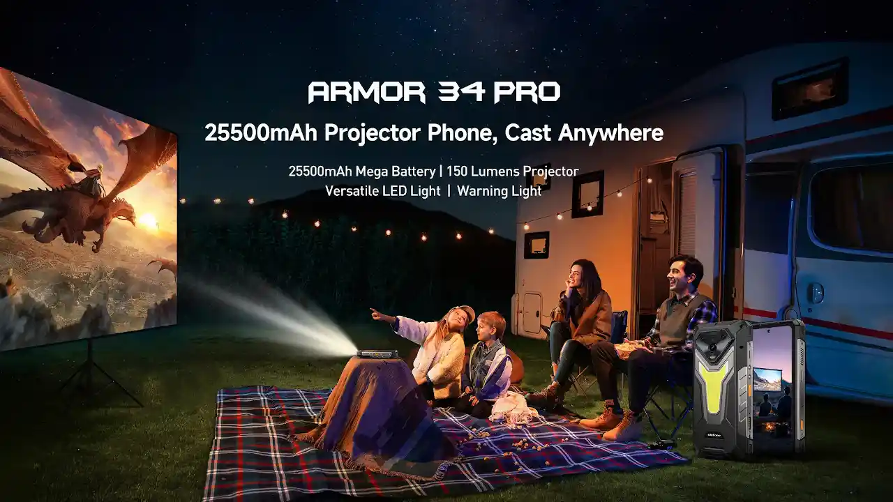 Ulefone Armor 34 Pro 発表、25500mAhバッテリー・プロジェクター搭載