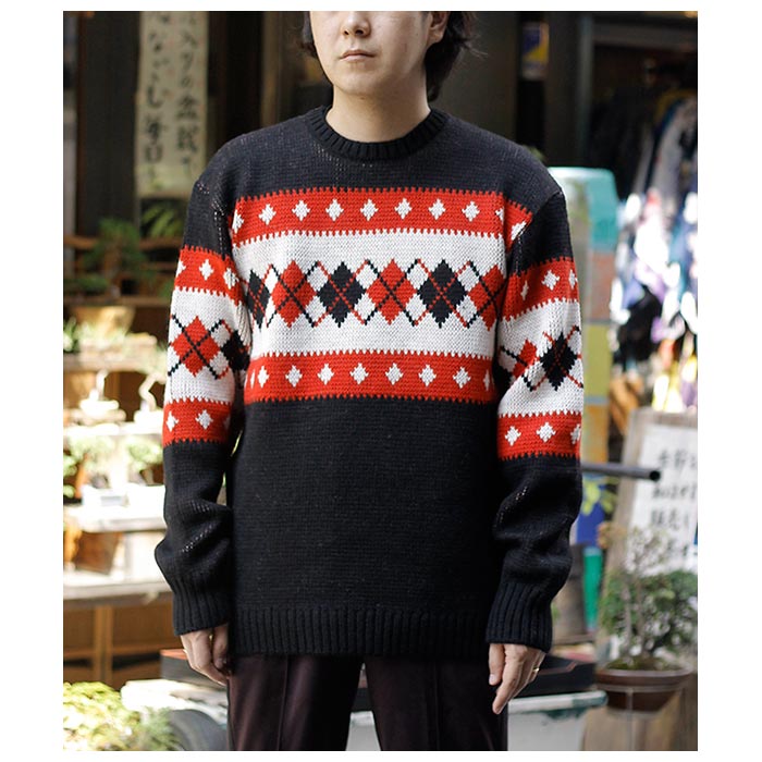 ニードルズ NEEDLES アーガイル クルーネックセーター Crew Neck