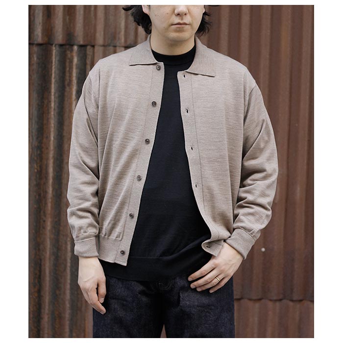 バトナー BATONER ベイビー ウール ポロ カーディガン BABY WOOL POLO