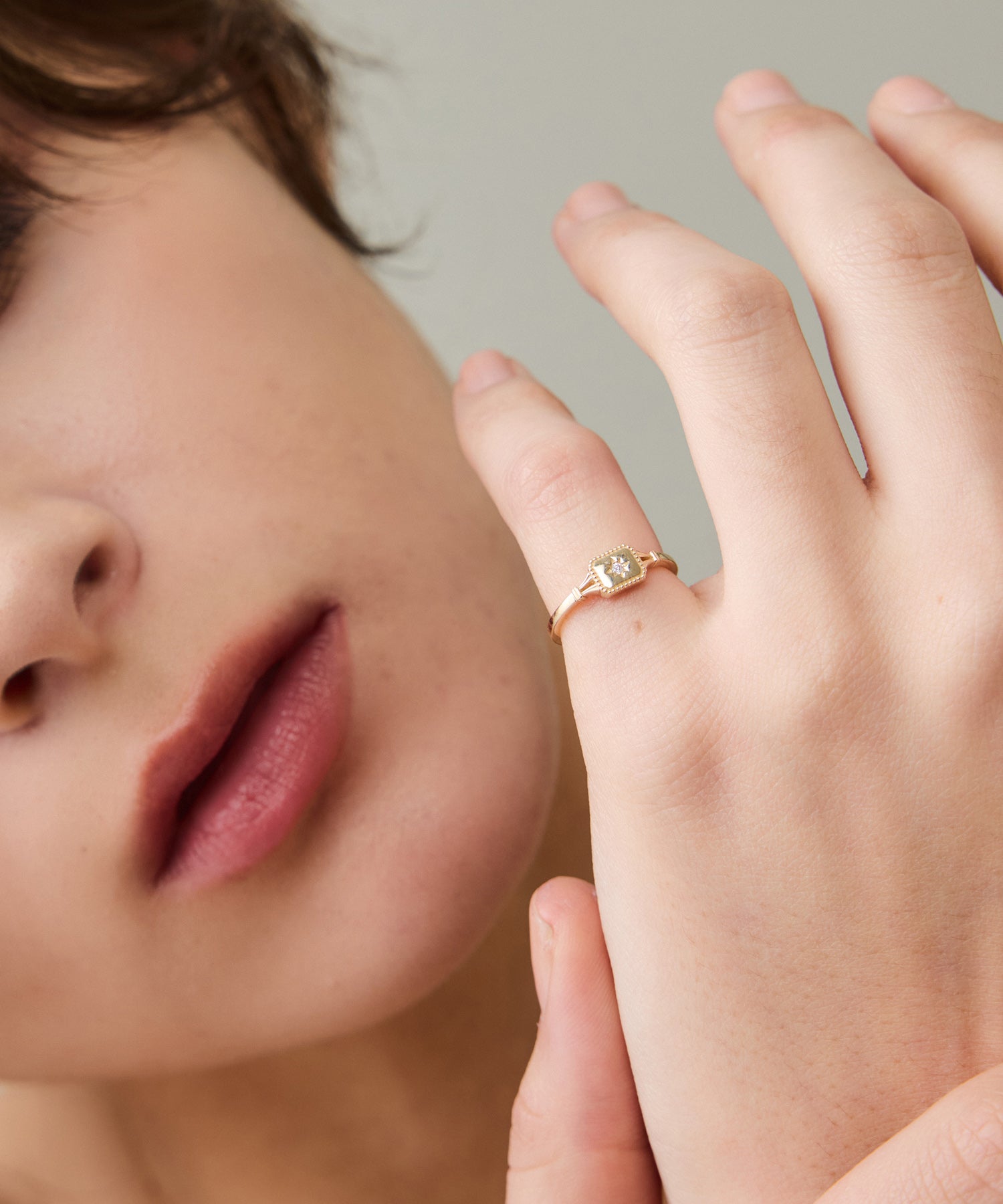 K10 スクエアモチーフ ダイヤ リング|ジュエリー|PIMENTÉ-ピモンテ