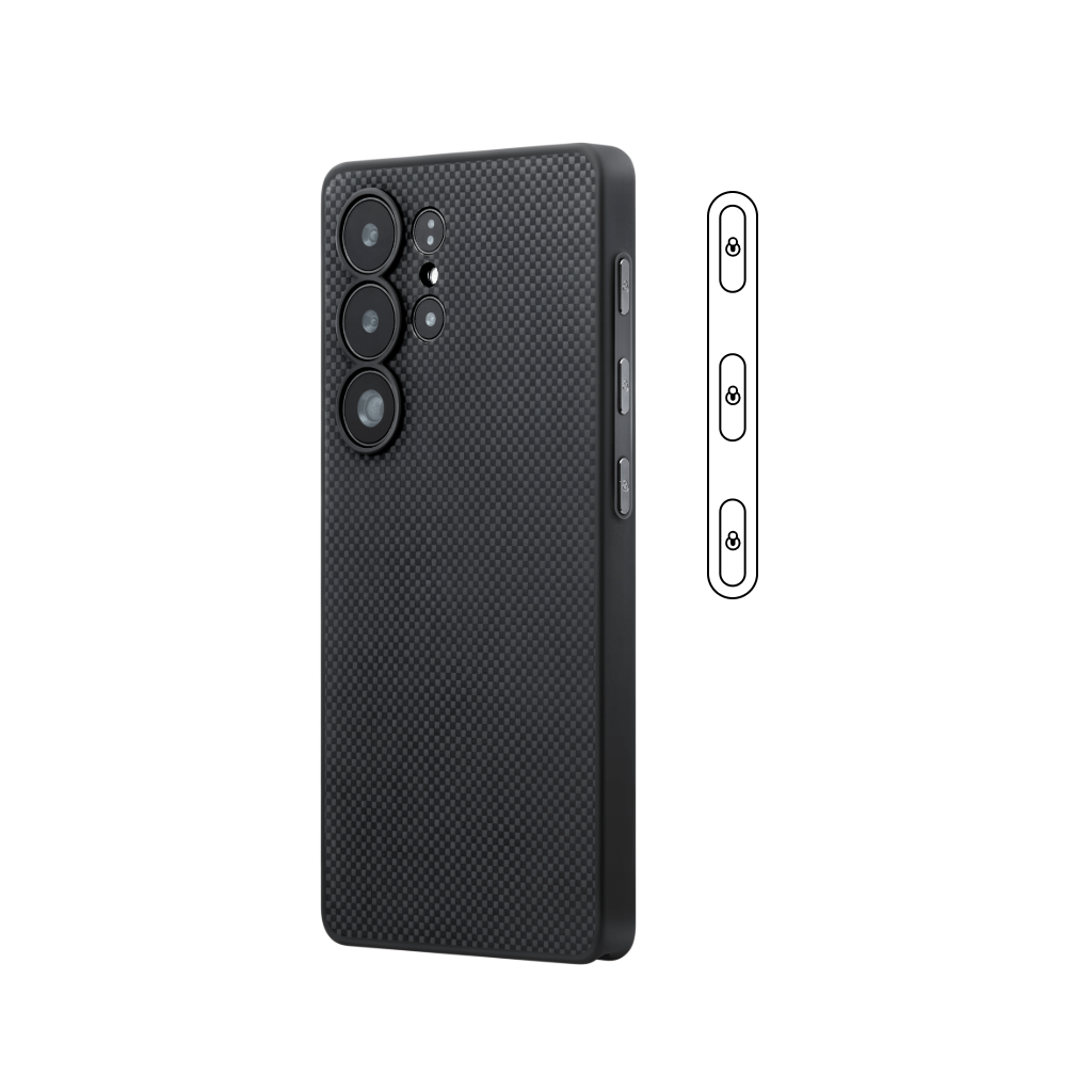 Samsung Galaxy S25 Ultra / S24 Ultra用 PinButtonケース | 超薄・耐