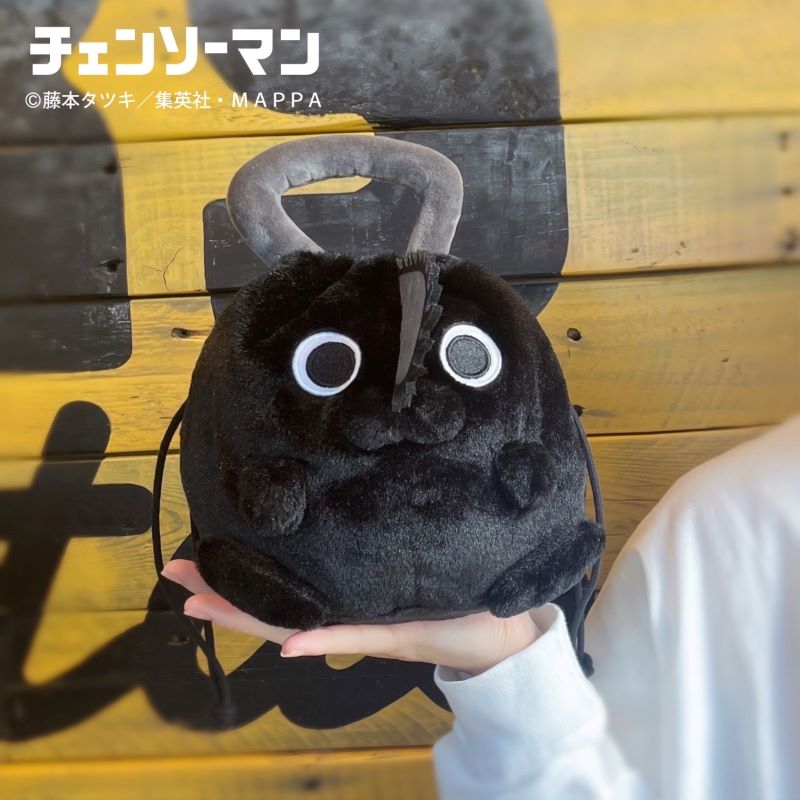 Pochimart】チェンソーマン ブラックポチタ ぬいぐるみ巾着【日本