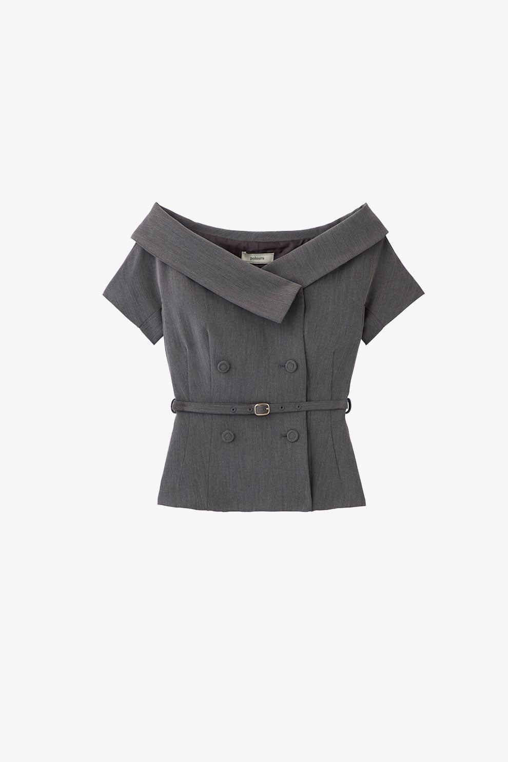 オフショルカラーダブルボタンジャケット – poláura OFFICIAL ONLINE STORE