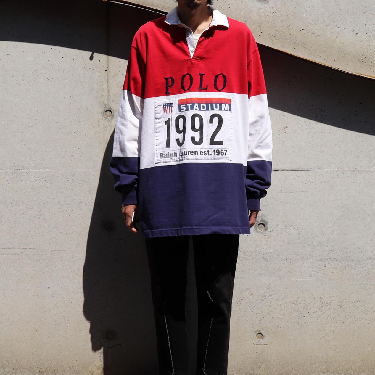 POST JUNK / 90's POLO RALPH LAUREN “POLO STADIUM 1992 OG” Rugby