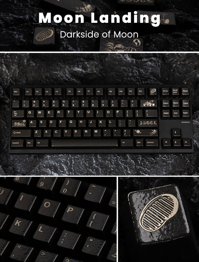 Group Buy) Awekeys Metal Keycaps Set - Moon Landing