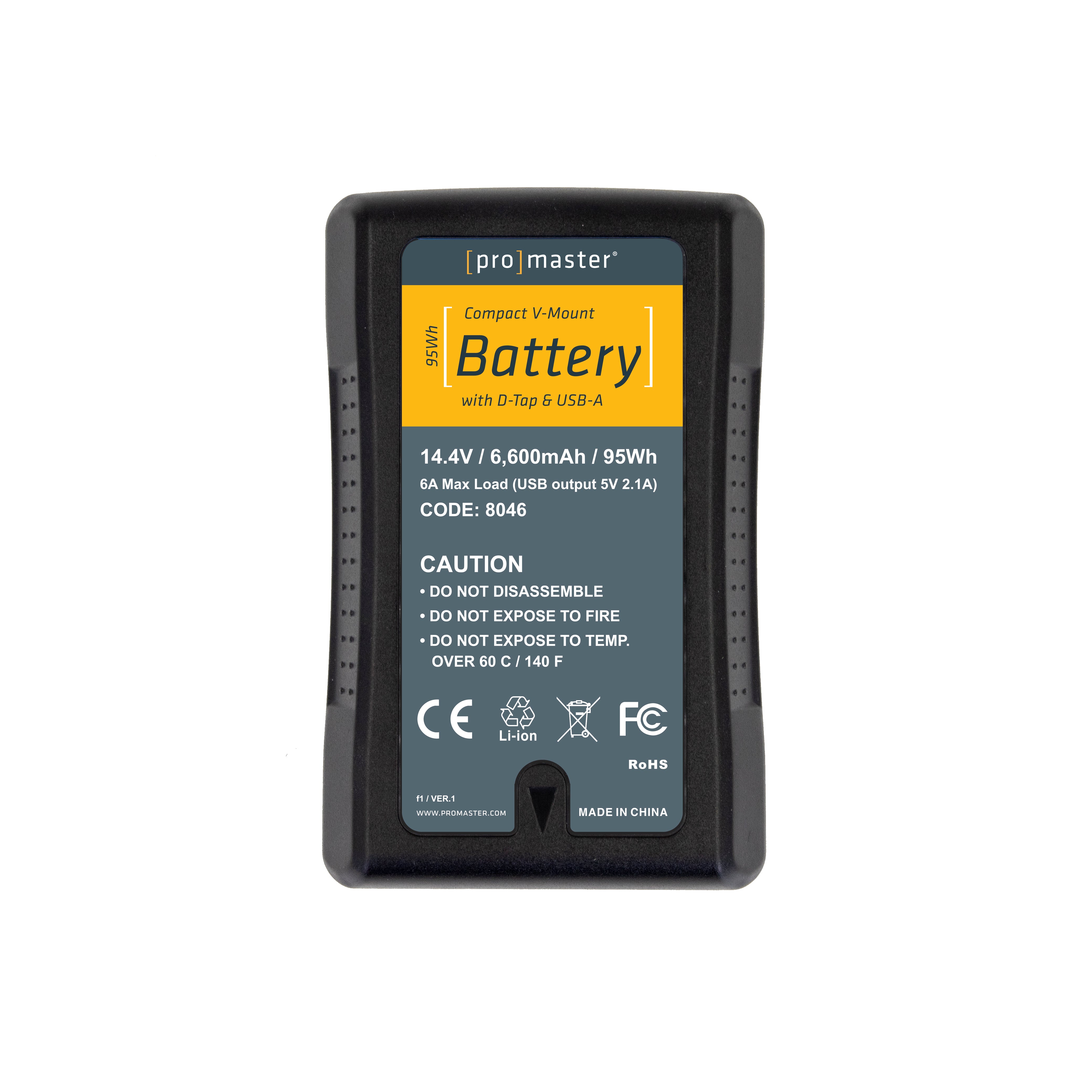 V-Mount Battery/Charger Kit 95Wh with D-Tap & USB-A – ProMaster