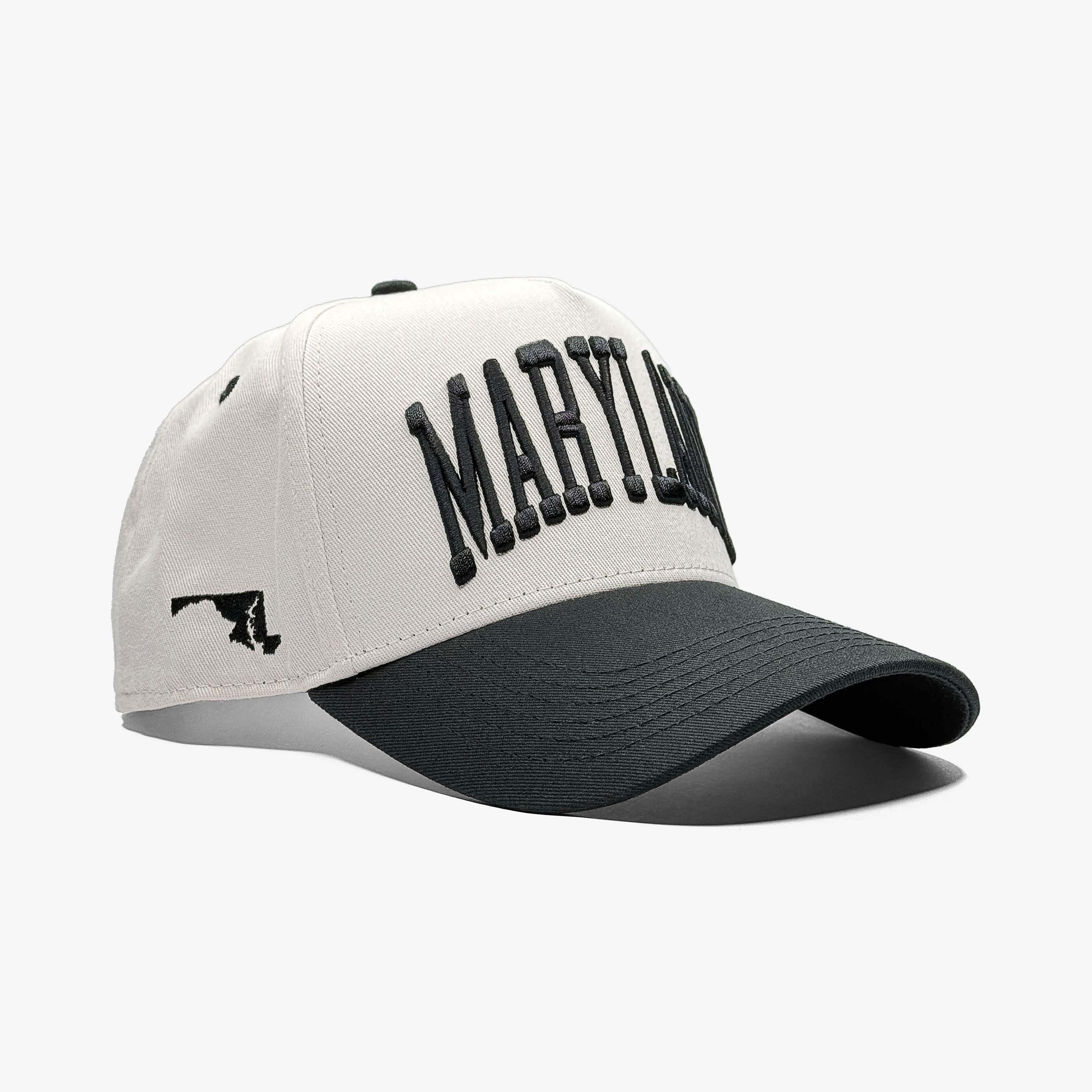Maryland Off White 5-Panel Snapback Hat | Prestige Collection