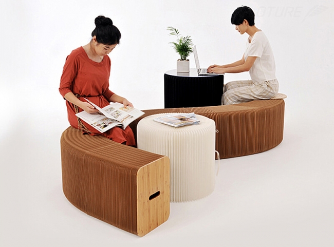 再入荷しました！】「ih paper製ペーパー・ベンチ」インテリアに合わせ