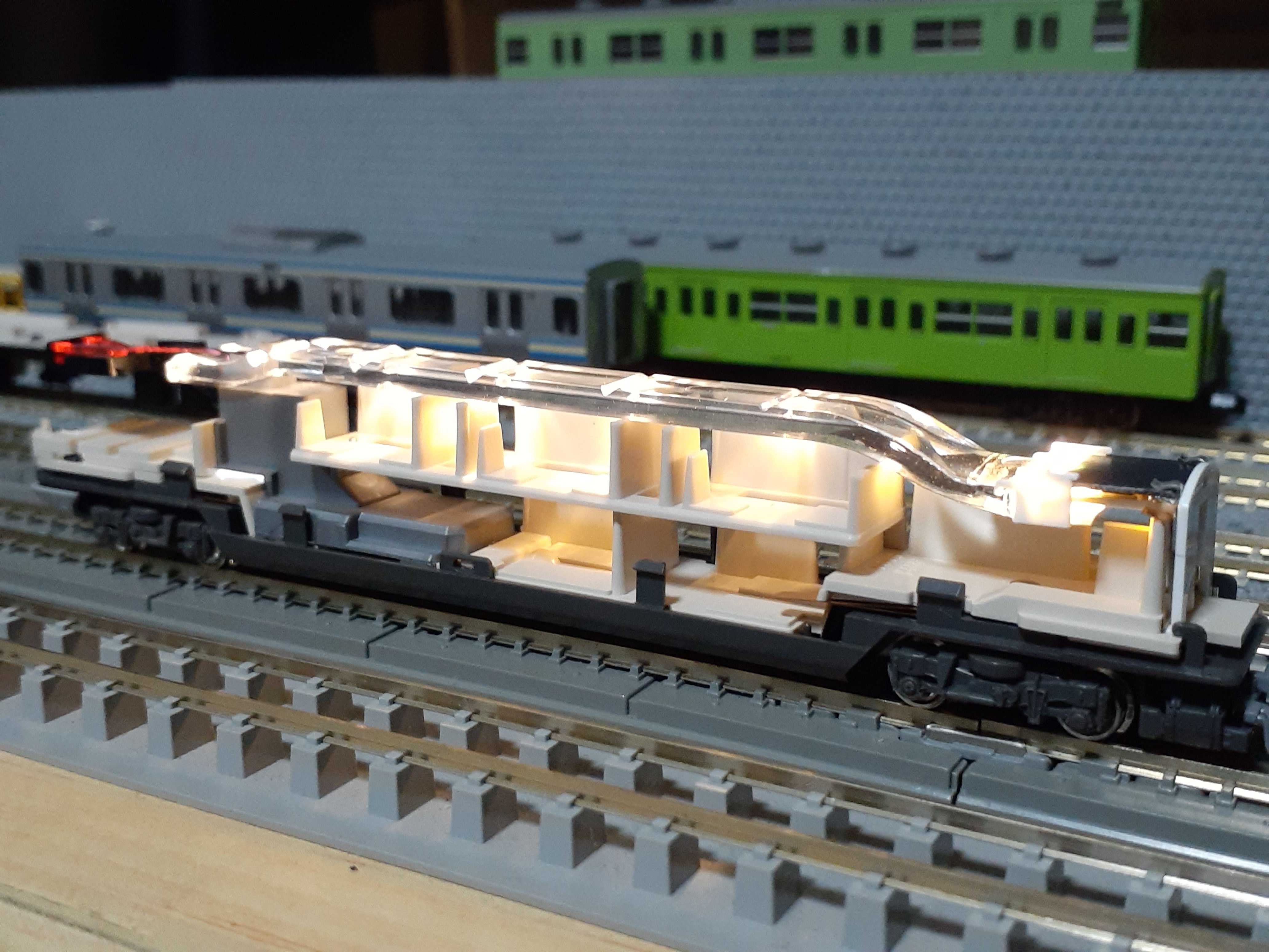 🔵💡Kato E26系 10-399カシオペア6両基本 10-835増結6両 ﾄﾚｲﾝﾏｰｸ前進時