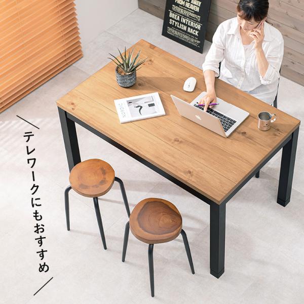 ダイニングこたつテーブル 布団なしで使える 長方形 高さ2段階調節可能