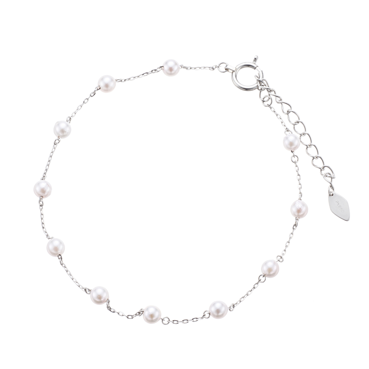 PT850 アコヤベビーパール ステーションブレスレット3mm 世界の養殖場